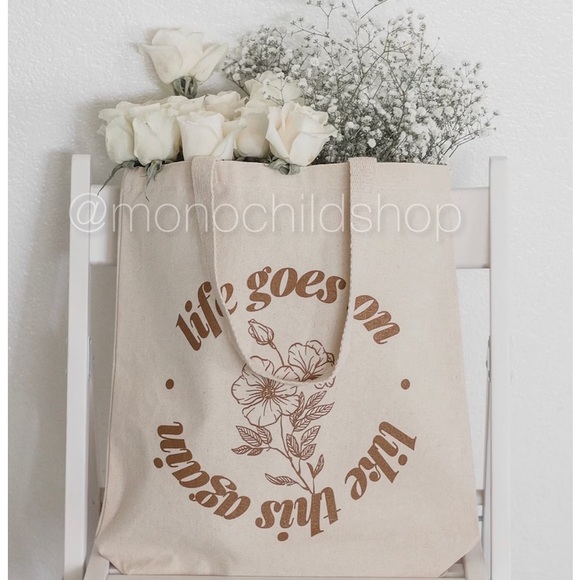 BTS INSPIRED LIFE GOES ON TOTE - Picture 2 of 4